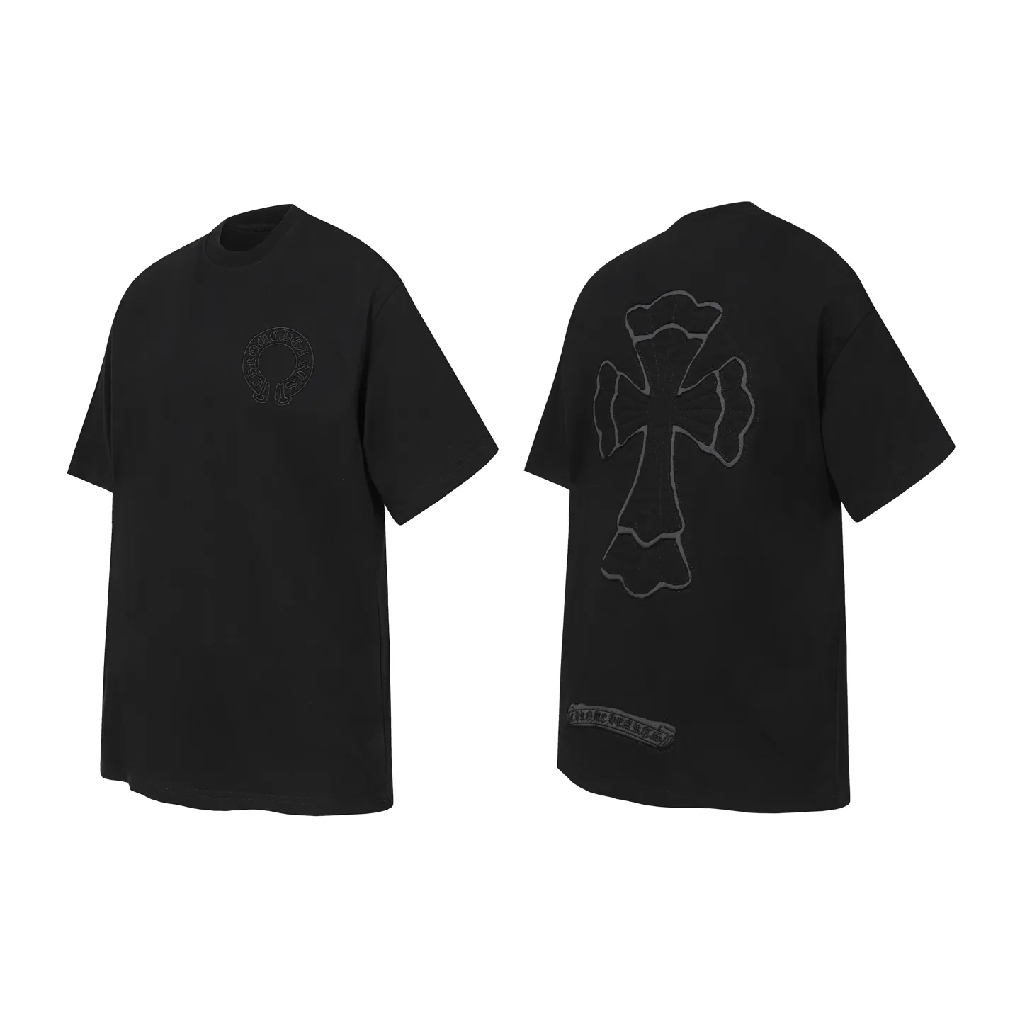 P160 Chrome Hearts CH Chrome Hearts Heavy Industry patch embroidered cross ✝️Short-sleeved T-shirt Use imported Tajima machine embroidery Correctly configured Black 2025 Chrome Hearts nylon bag authentic packaging 260 grams of custom-dyed double-yarn cotton Large version Loose and stylish Differentiated from low version slim and long version The upper body pulls the hips 100% commitment: top quality Do not make fast food The highest version on the market Top quality - different from those ordinary versions on the market If you care about quality, you should also respect the price. Absolutely 0 after-sales service and 0 return rate so far. It’s hard not to love the style - 260g custom-dyed double yarn fabric - Correct high-density main mark, washed tag, hand-sewn
